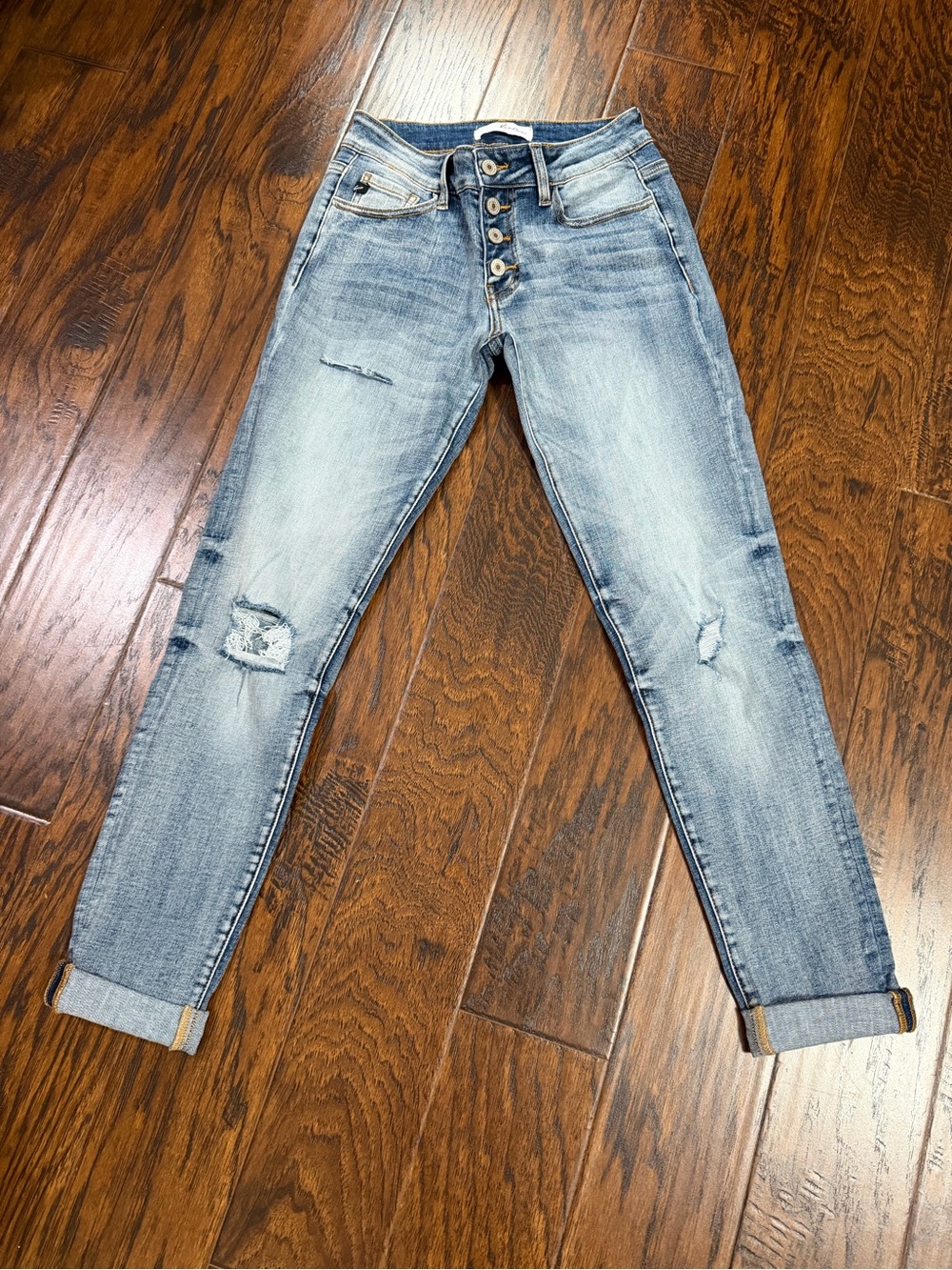 KanCan Light Blue Distressed Boyfriend Jeans Size 1/24